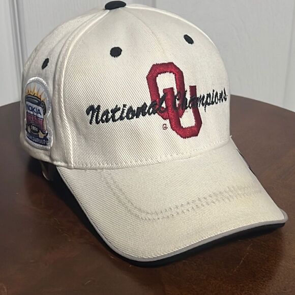 🔥🏈 Vintage OU SOONERS 2004 SUGAR BOWL NATIONAL CHAMPIONS Adjustable Hat - EUC - Picture 1 of 14